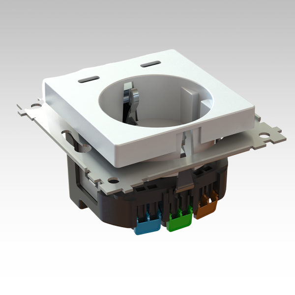 84-單孔歐式插座|2C 20W墻面，桌椅快充插座|CE CB ROSH 認(rèn)證|環(huán)保材料