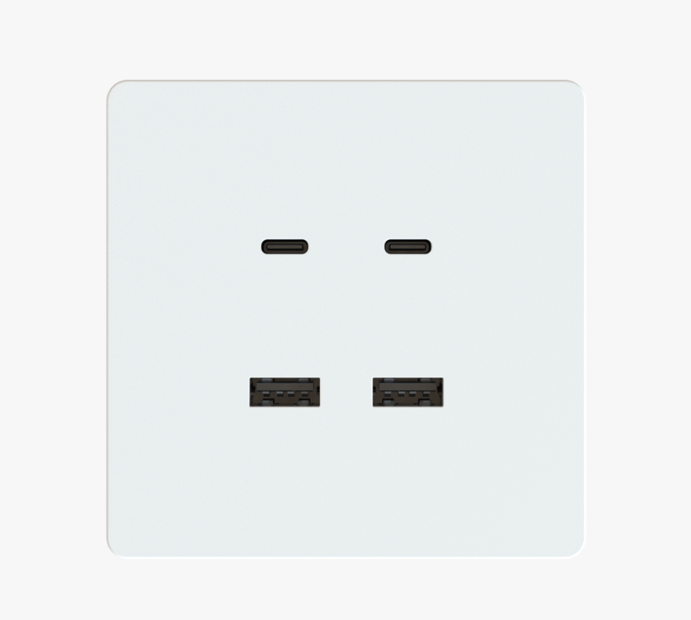 86*86 墻面2A2C| 65W大功率USB快充插座|3C認(rèn)證