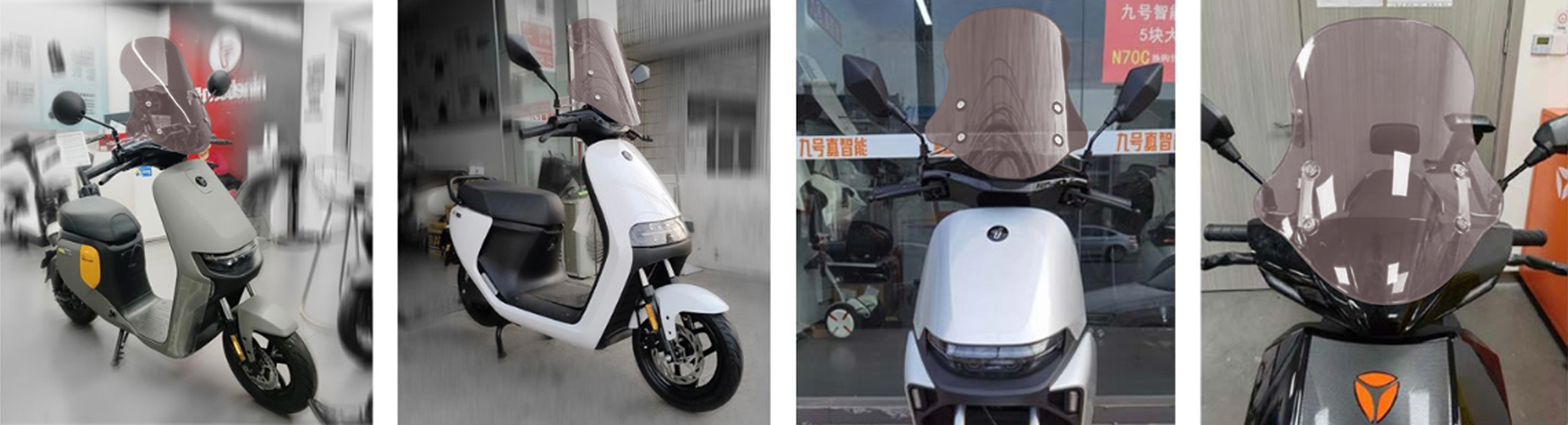 Medium Smoke Motorcycle Windshield for All-Terrain Riding and Glare Reduction Actual vehicle images