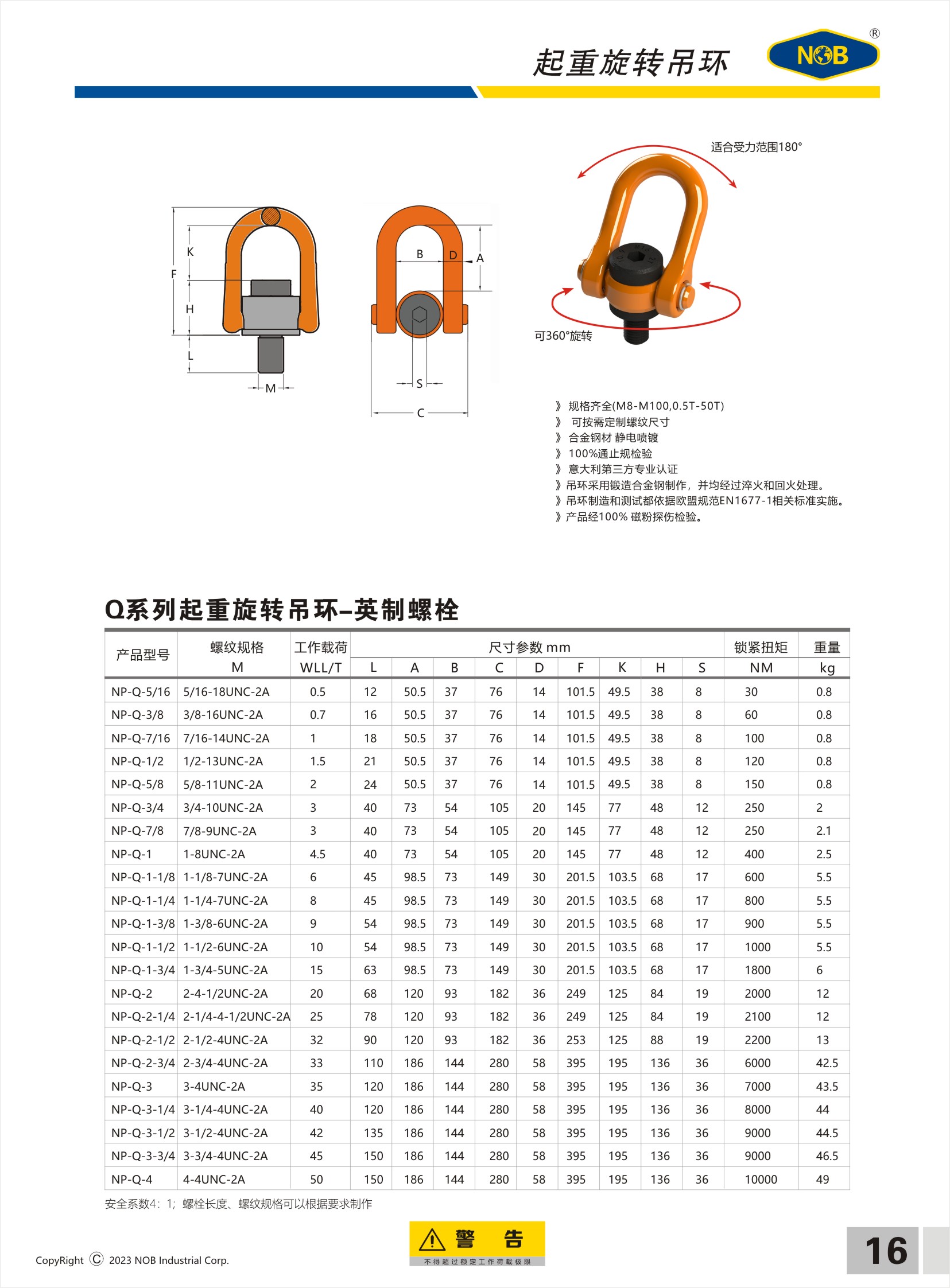 英制 UNC 螺紋加持！川尚起重旋轉(zhuǎn)吊環(huán)，機械吊裝的效率神器