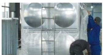 出口水箱生產(chǎn)現(xiàn)場(chǎng)