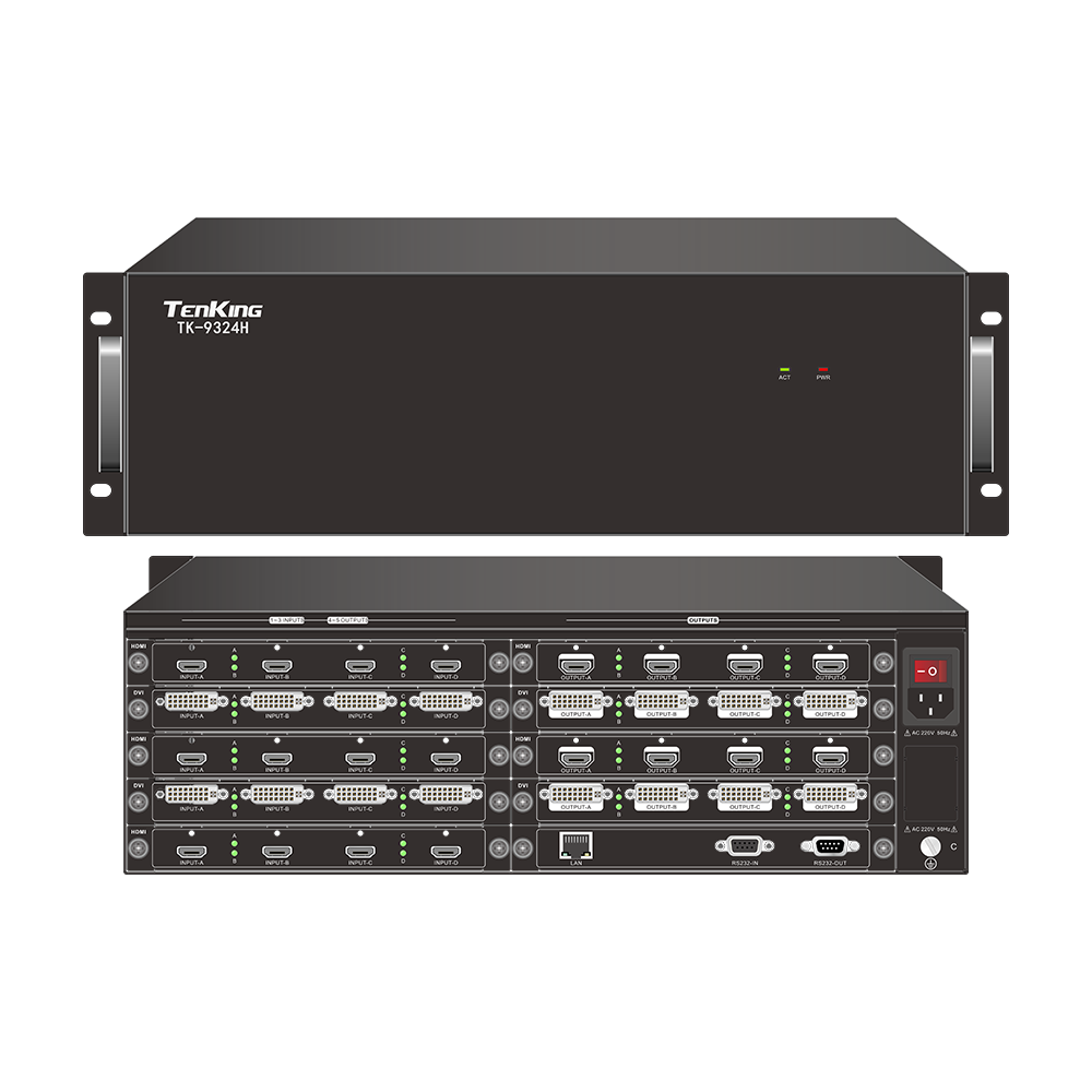 24-channel Splicing Matrix Chassis TK-9324H TenKing Price