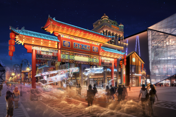 重庆景区夜游灯光设计照明方式,灯光设计