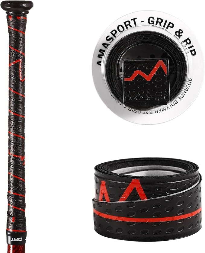 Bat Grips {Teip para bats} AmaSport Negro Red