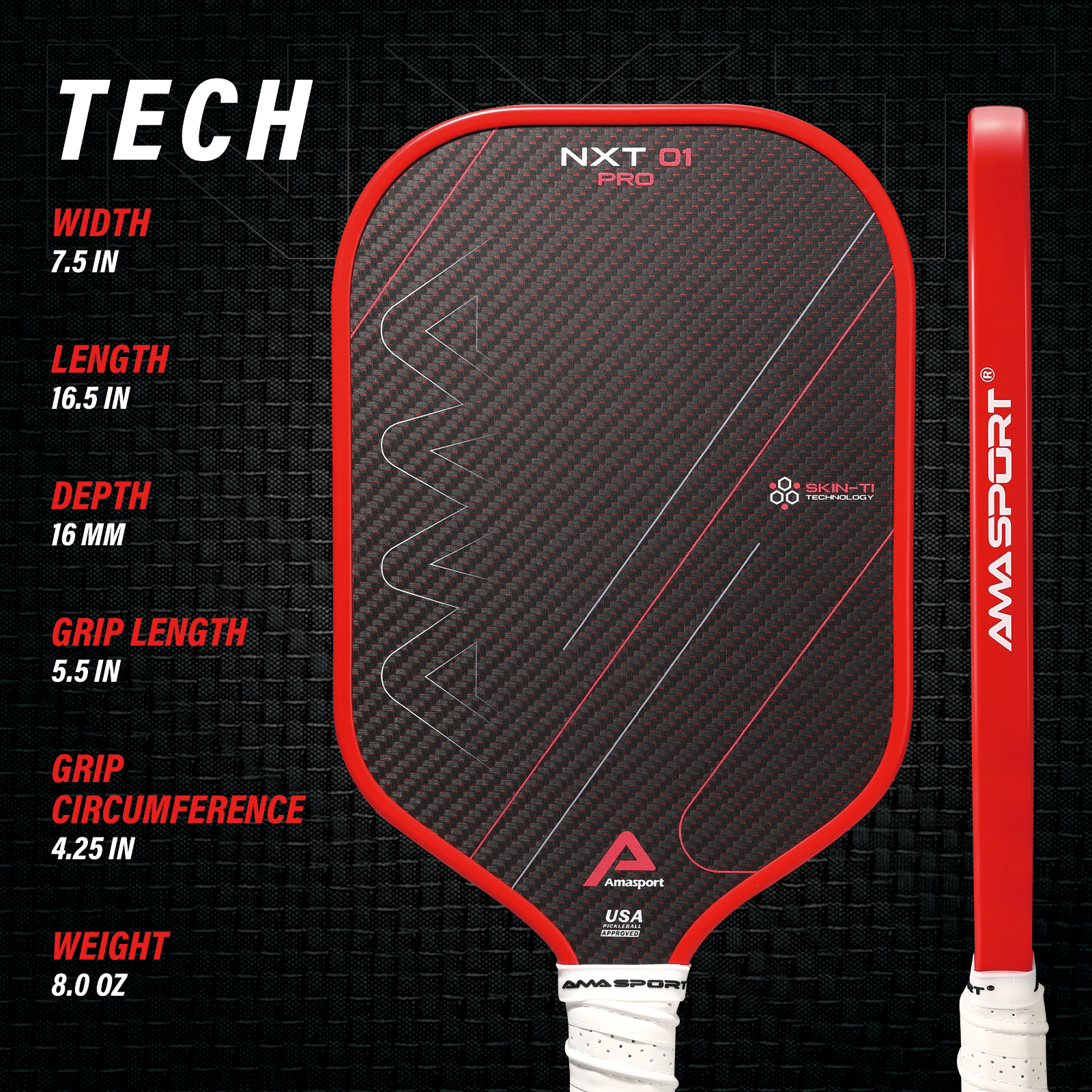 AMASPORT NXT 01 Pro ピックルボールラケット Amazon.com : PICKLETECH NXT 01 Propulsion Frame USAPA