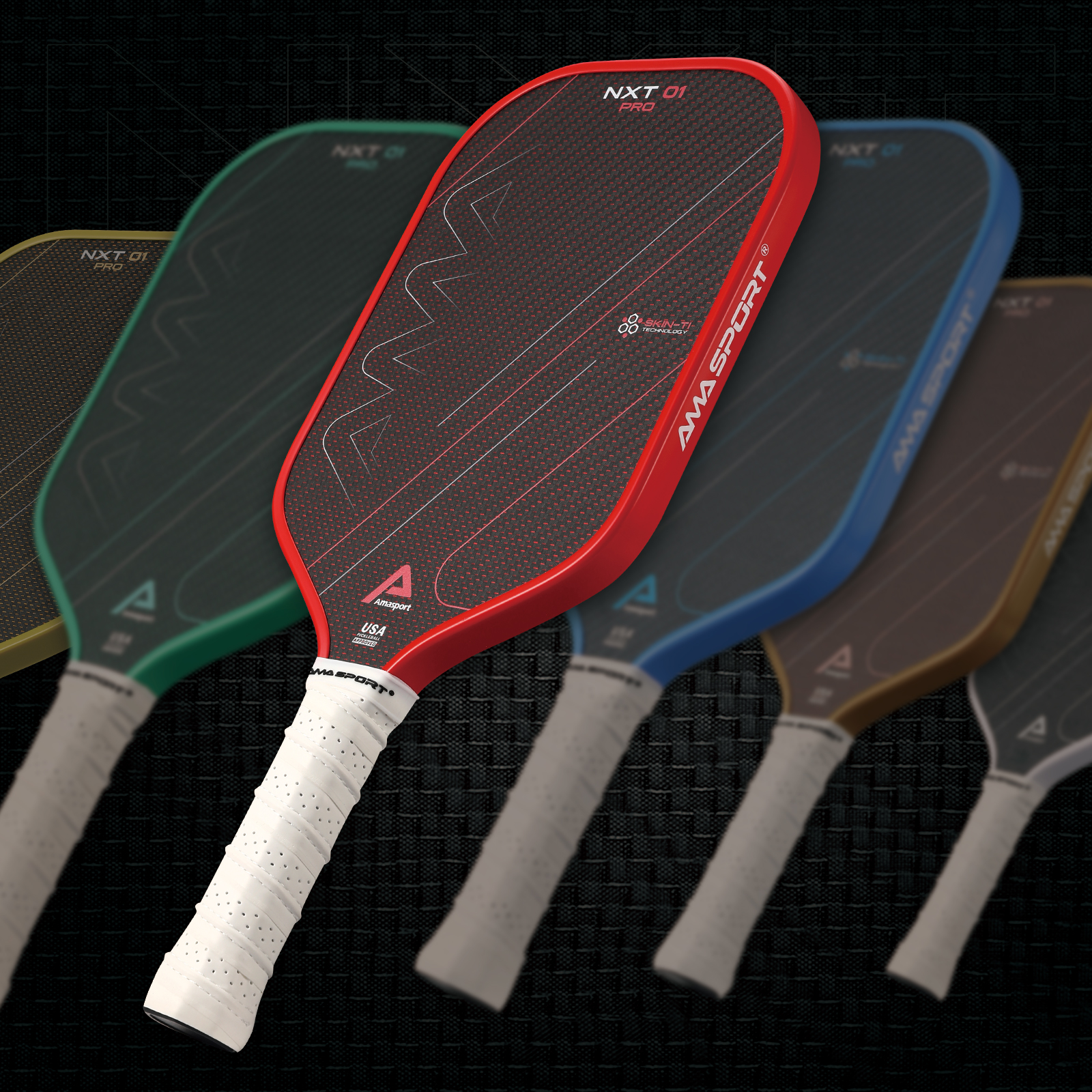 AMASPORT NXT 01 Pro ピックルボールラケット Amazon.com : PICKLETECH AMA Sport NXT 01 Pro Skin Titanium