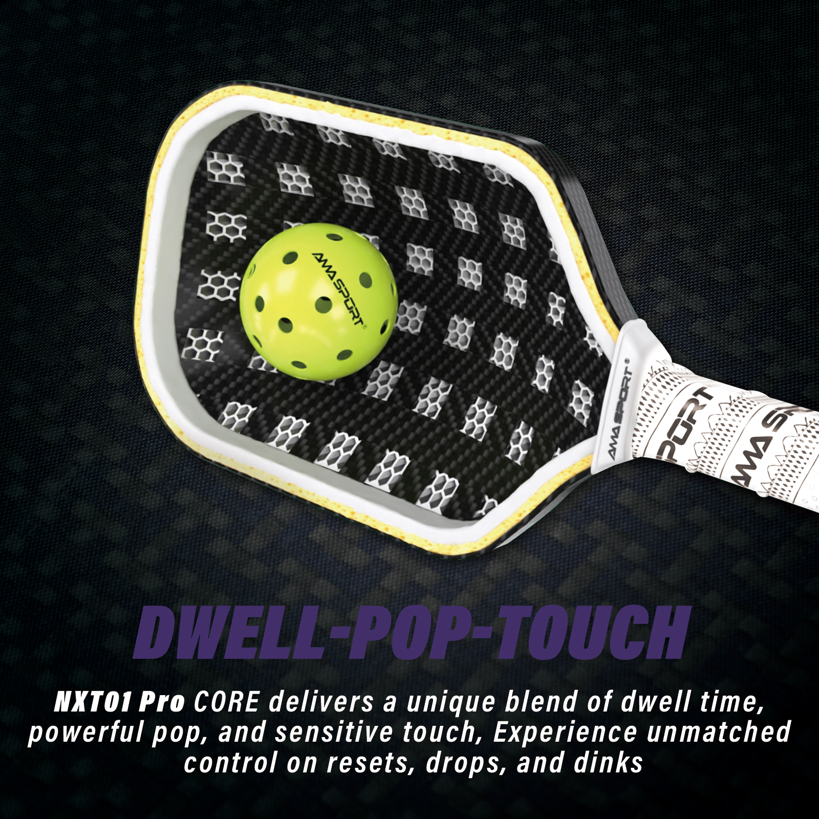 AMASPORT NXT 01 Pro ピックルボールラケット 2024 AMASPORT NXT 01 PRO Pickleball Paddle - Superior