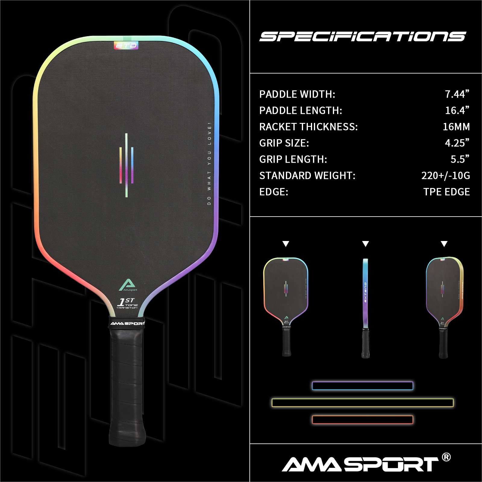 AMA SPORT ETD-Green Pickleball Paddle