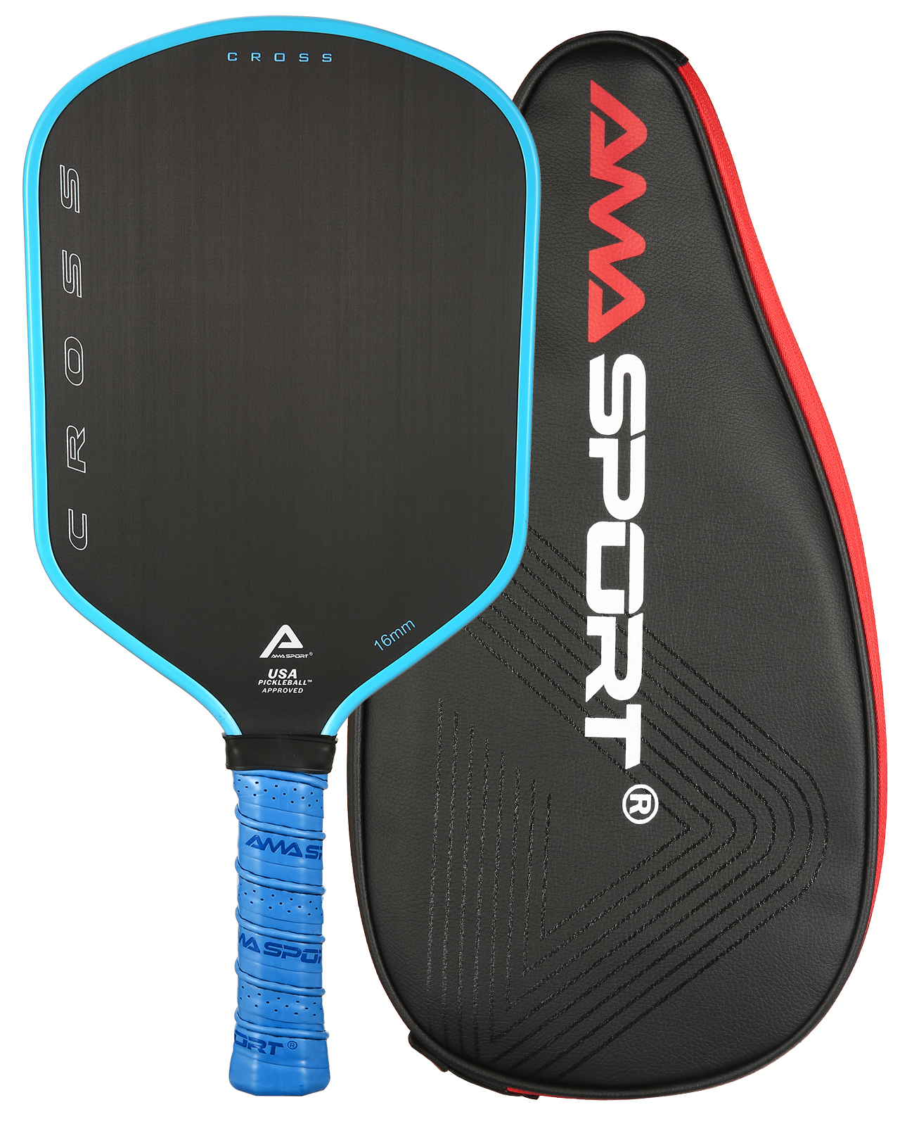 AMA SPORT Cross Pickleball Paddle-Blue