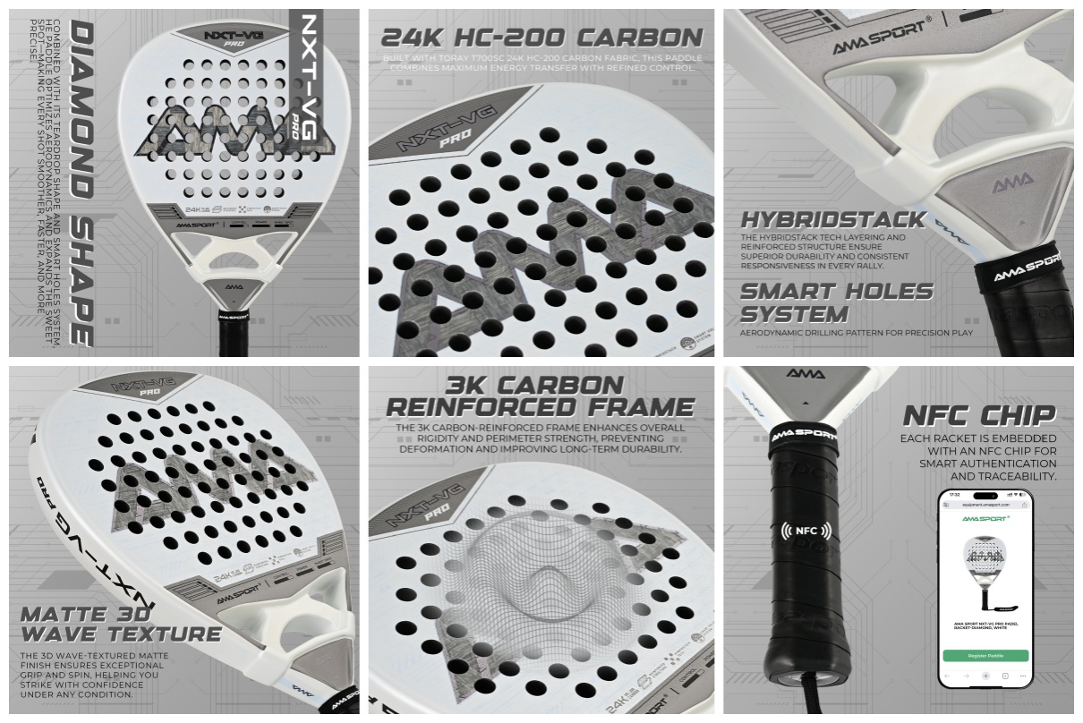 AMA SPORT Padel Racket 0658720bcb97eb672bcd129a13e0b608