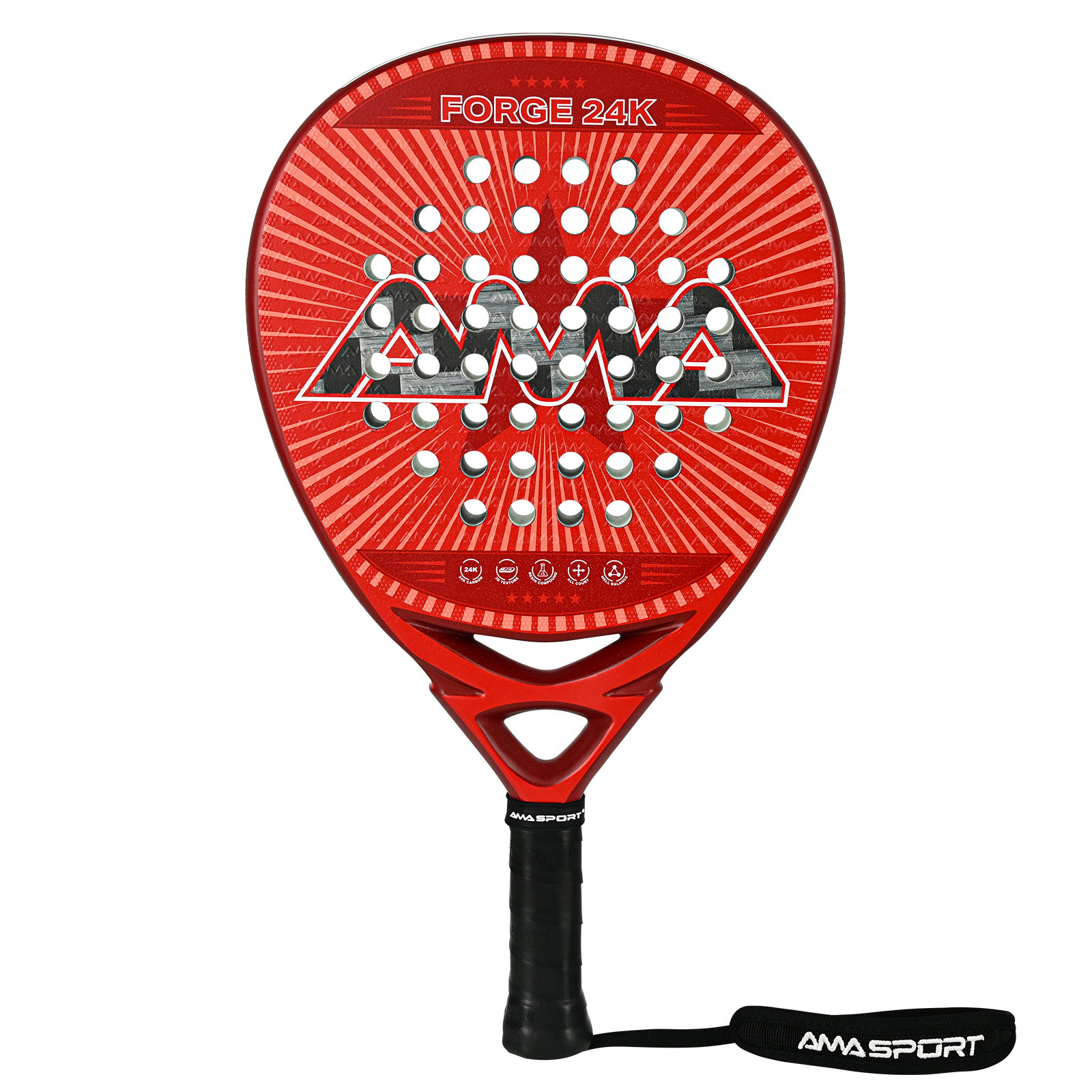 Redpadel Racket FORGE Padel Racket Red | Padel Racket Wholesaler & Manufacturer | Ama Sport