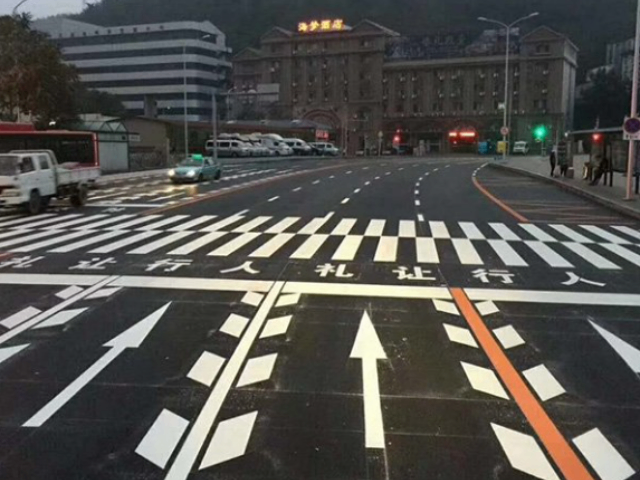 奉化市政道路标线施工工艺,标线施工