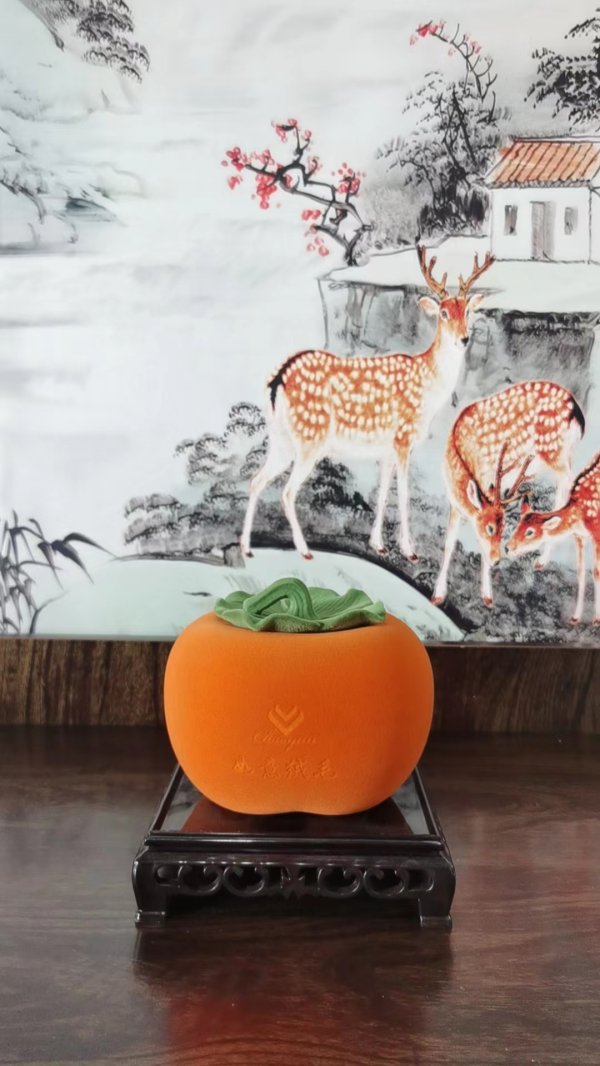 植絨工藝品：柿子