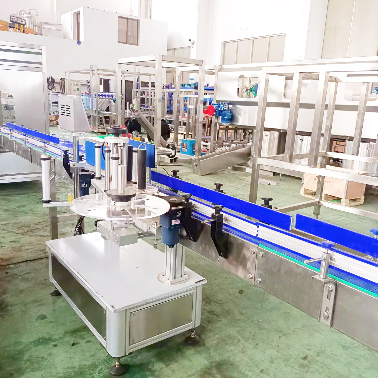 Water Label Instrument Efficient Barrel Water Labeling Machine