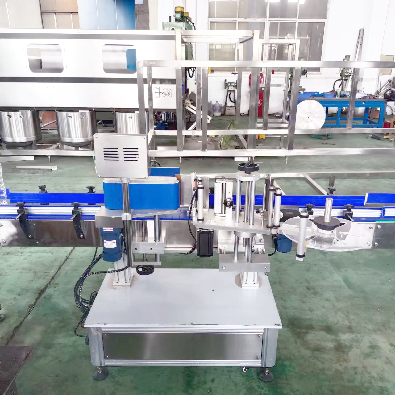 Water Label Instrument Efficient Barrel Water Labeling Machine