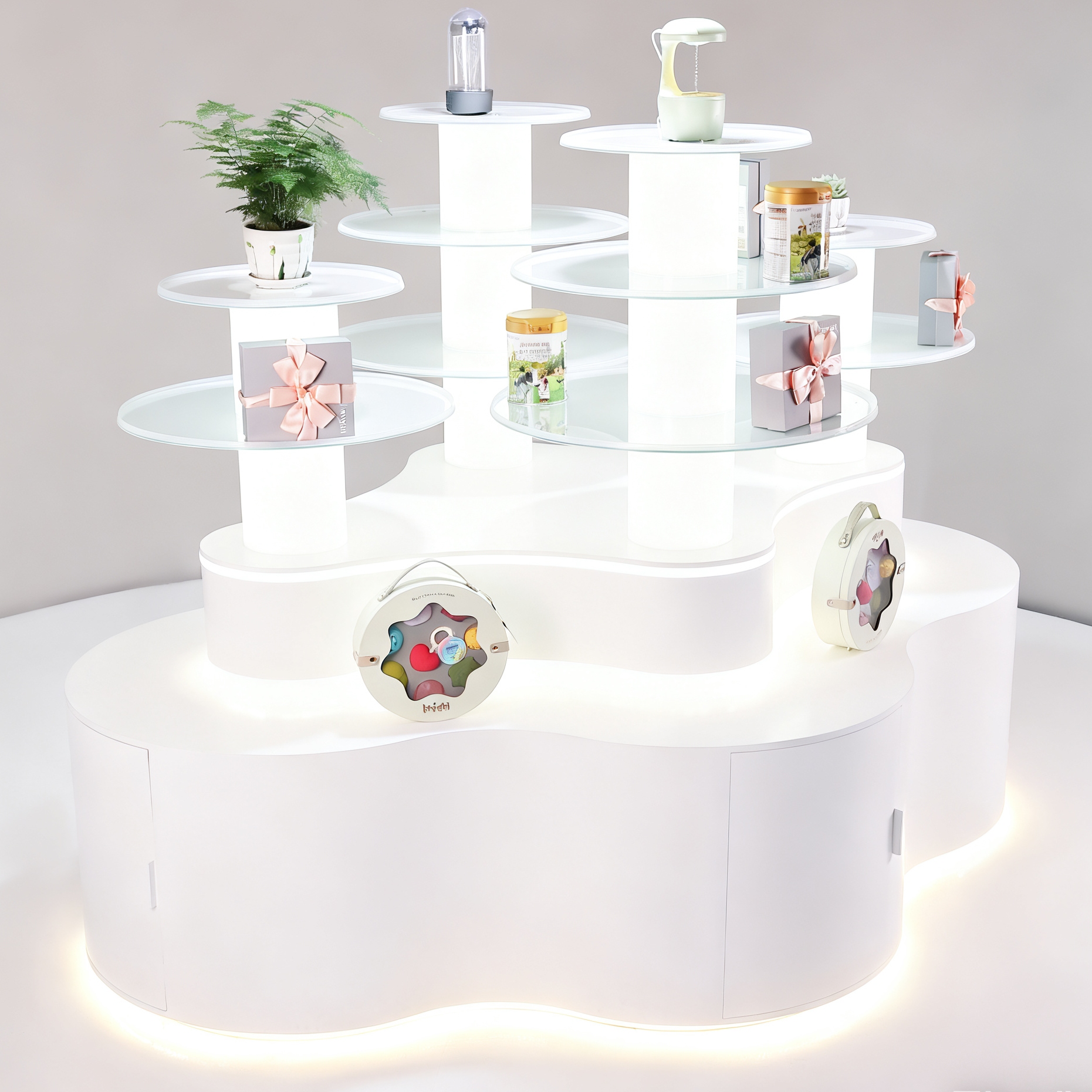 電動旋轉(zhuǎn)展臺廠家定制，靜音順暢，適配多場景展示