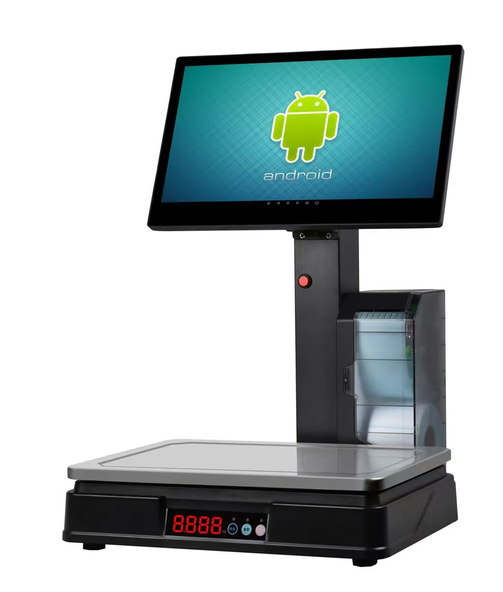 15kg Capacity Supermarket Bench Scale AI Price Computing 15.6-inch ...
