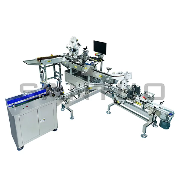 Paper Label Inside Insert Machine Integrated Labeling and Bottle-to-Tray Inserting Machine