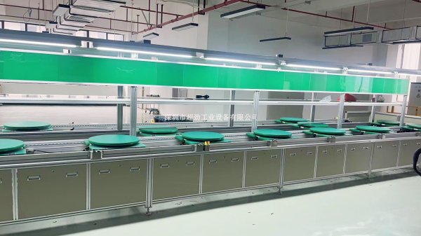 河源商顯屏模組倍速鏈組裝輸送線 