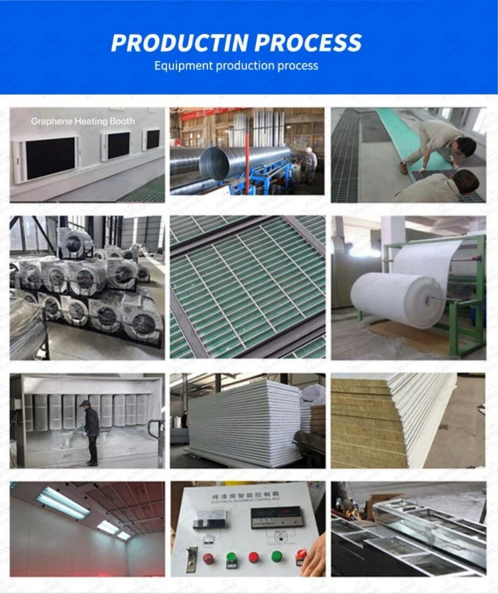 9m Electric/Diesel Car Paint Booth Baking Oven for Cars