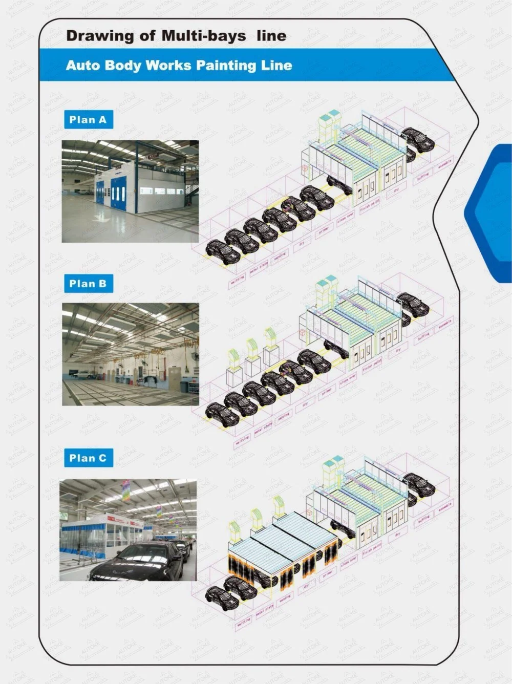 9m Electric/Diesel Car Paint Booth Baking Oven for Cars