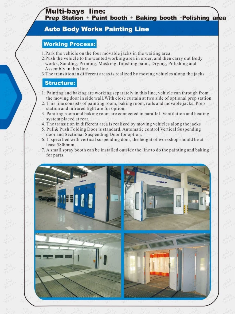 9m Electric/Diesel Car Paint Booth Baking Oven for Cars