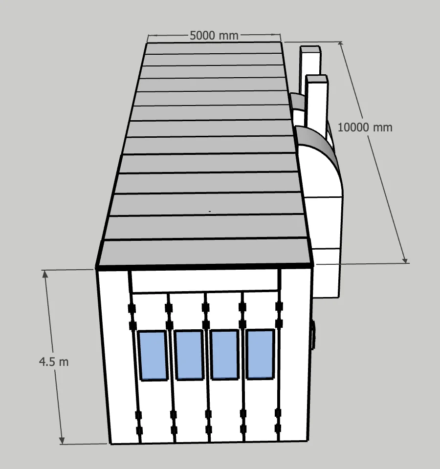 Luxury Truck Paint Booth with Waterproof Roof Luxury Truck Paint Booth with Waterproof Roof