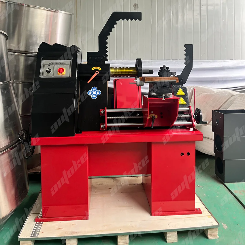 Lathe-Type Wheel Rim Straightening Machine with Knife Frame | Precision ...