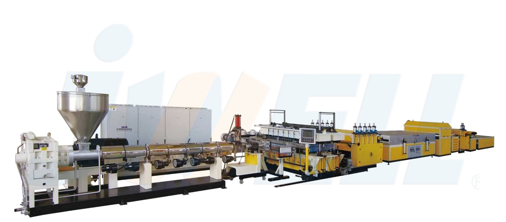 3500mm超寬PP中空格子板生產(chǎn)線