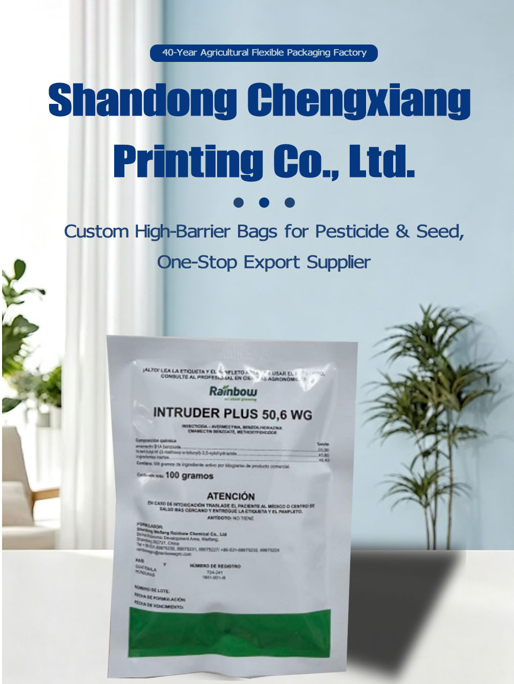 Three-Side Seal Aluminum Foil Bags – Pesticide Export Packaging