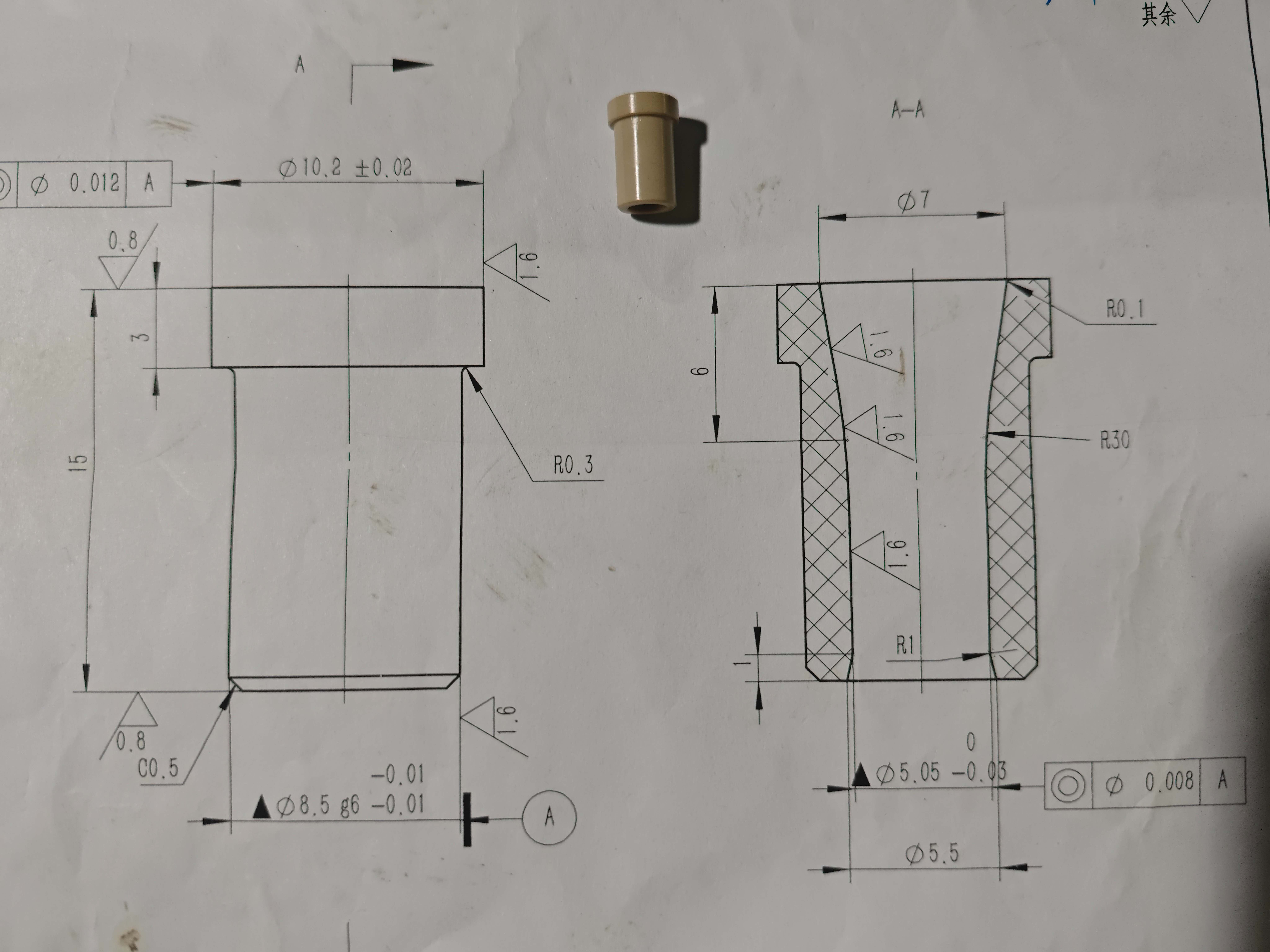 peek短膠釘導(dǎo)向套