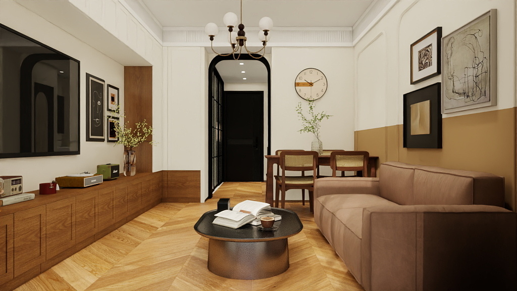 『瑞虹新城』120m2中古風裝修|低調內斂極具美感的設計