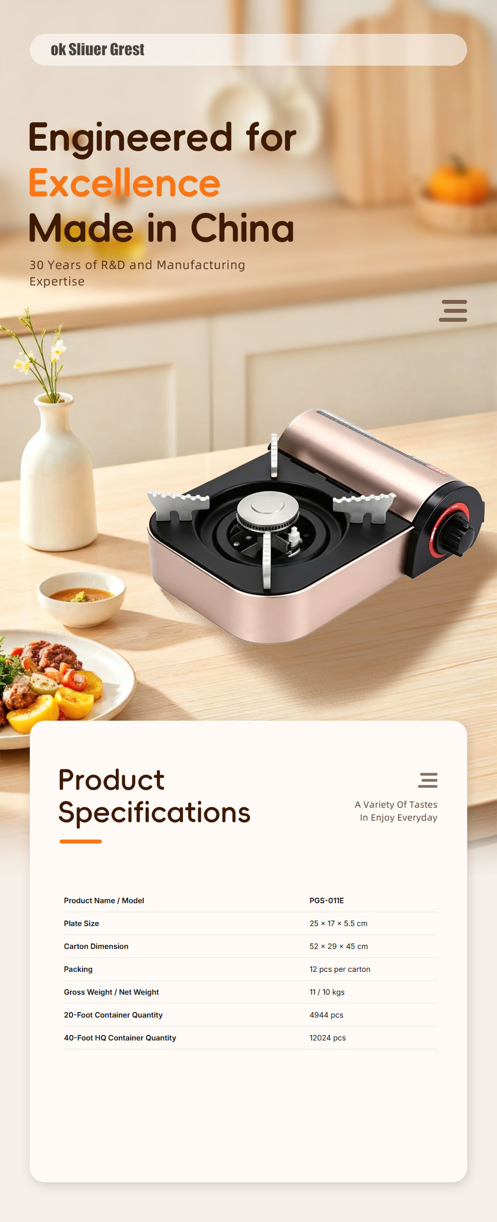 GAS STOVE PGS-011E