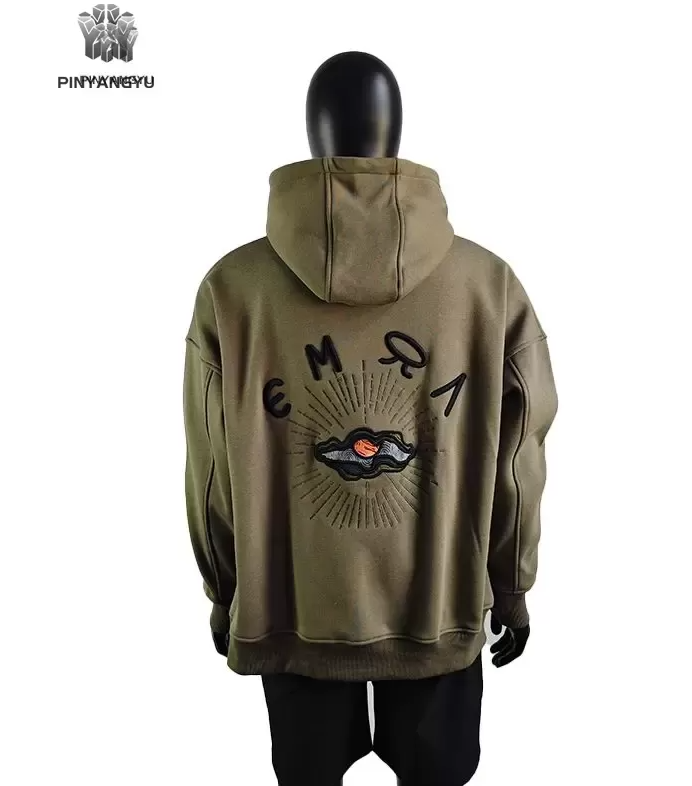 Flat Thread Embroidery Hoodie
