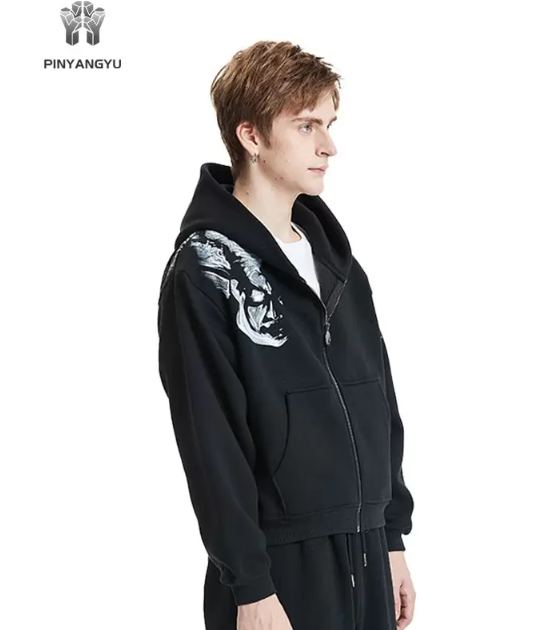 Customized printing process zipper hoodie Customized printing process zipper hoodie
