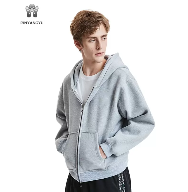 French Terry Cotton Fleece Men Hoodie