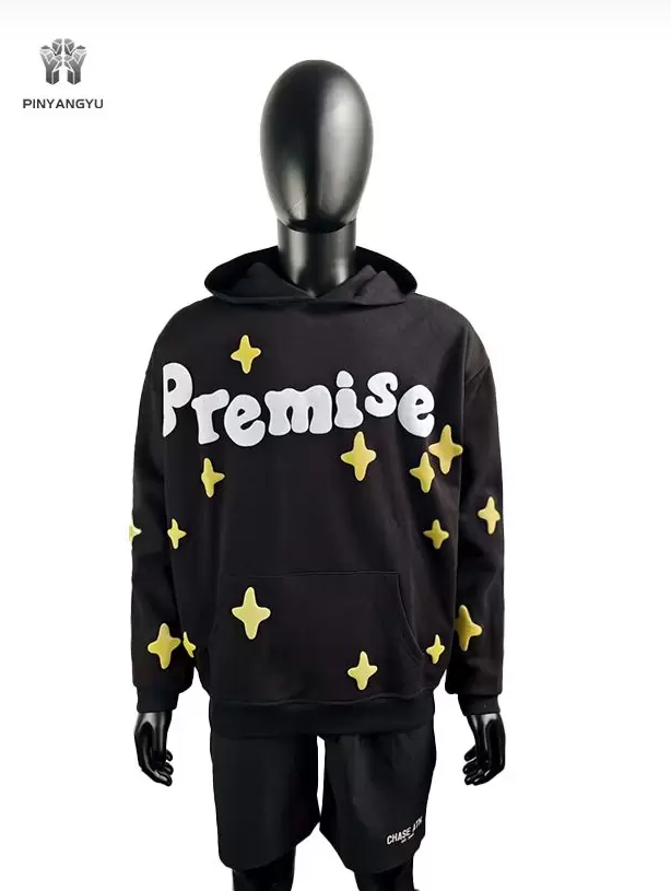 All-over puff print hoodie
