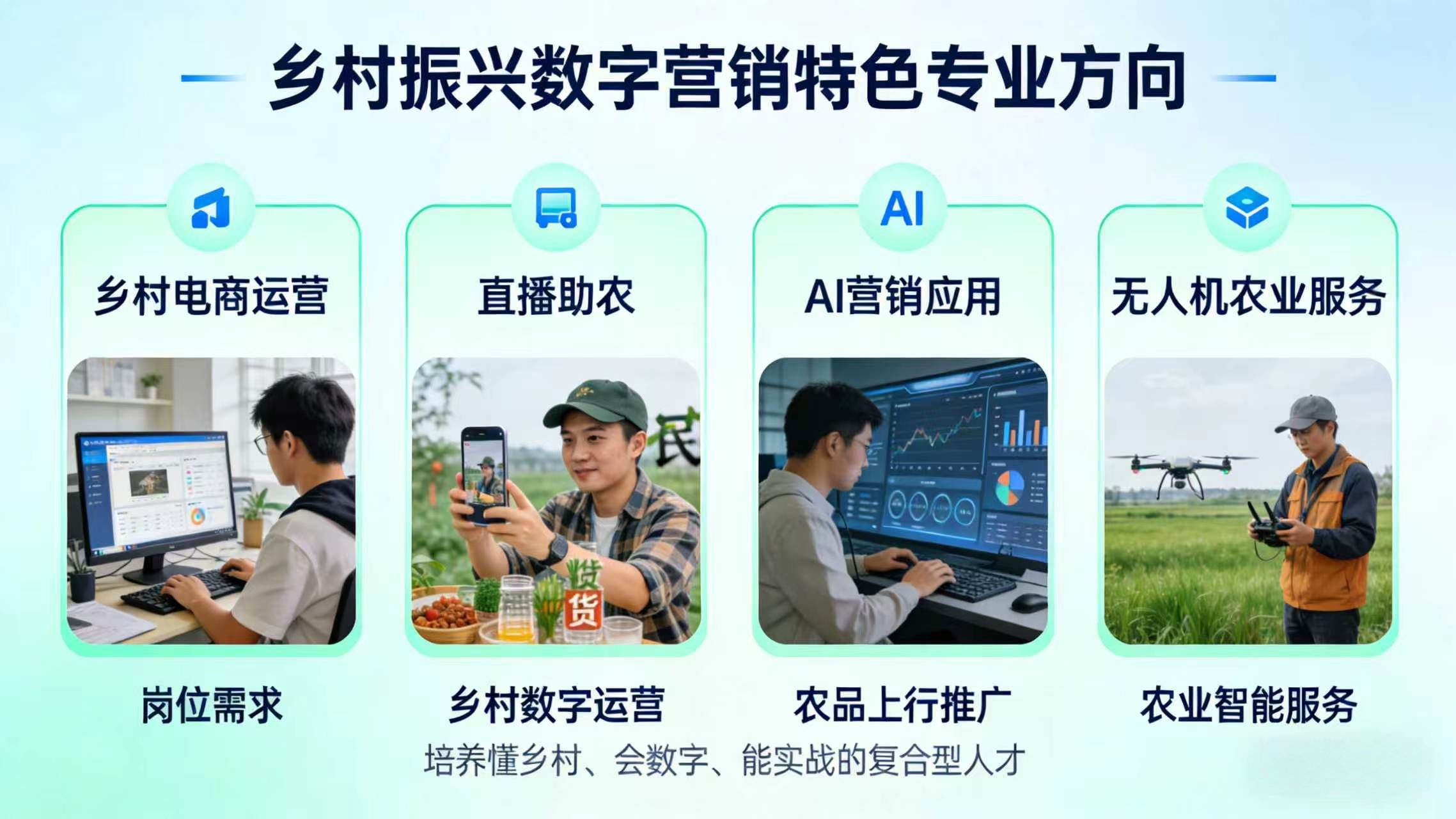 聚焦乡村数字需求，定制专业方向