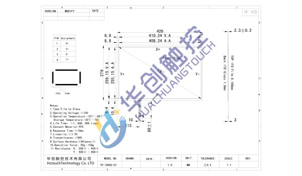 19寸電阻觸摸屏