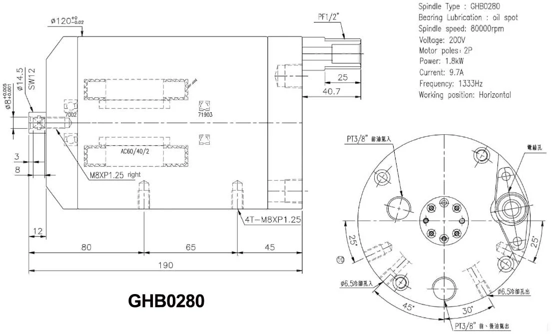 High-Precision CNC Grinding Spindles Built - in Motor Spindles Manufacturer