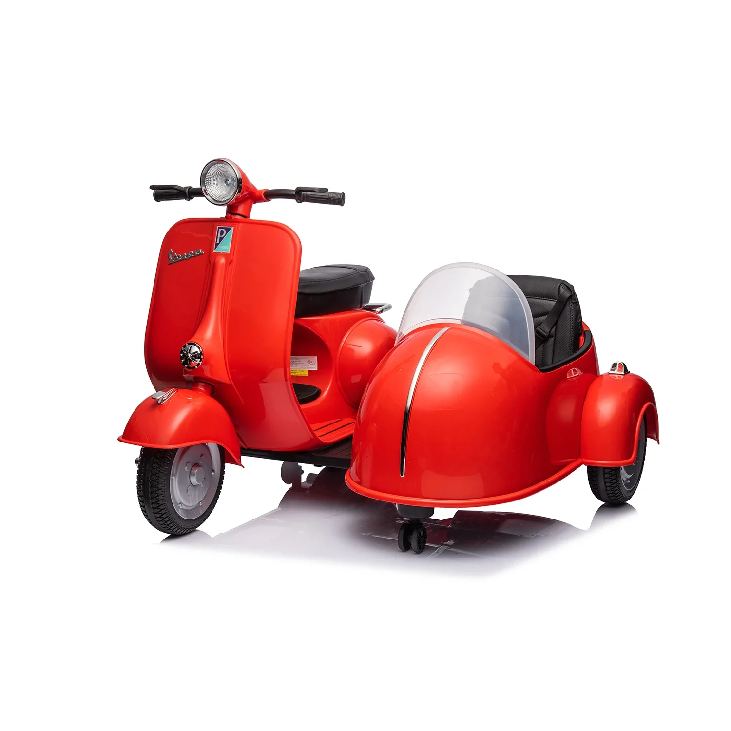 Infento Sidecar A8808 12V official Licensed VESPA Sidecar, Electric Children Car ...