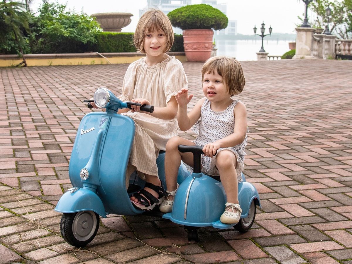 Infento Sidecar A8809 6V official Licensed VESPA Sidecar, Mini Sidecar, Electric ...