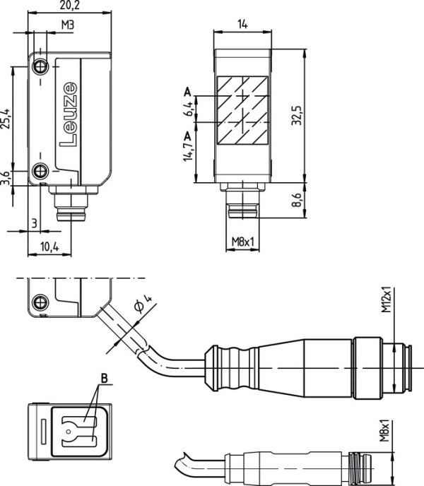 PRK5/4P-M8 帶偏振光片鏡的鏡反射型光電傳感器 商品編號(hào)： 50117706