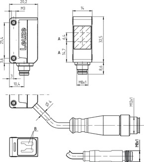 LE5/2N-M8 對(duì)射光電傳感器（接收） 商品編號(hào)： 50117689