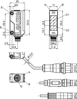 PRK5B.M1/PX-200-M12 帶偏振光片鏡的鏡反射型光電傳感器 商品編號(hào)： 50149767