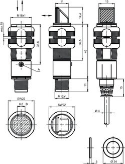 LE318B.W/2N 對射光電傳感器（接收） 商品編號： 50116848