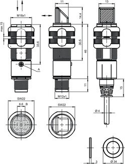 LE318B.W/2N 對射光電傳感器（接收） 商品編號： 50116848