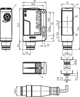 PRK15.D1/4 帶偏振光片鏡的鏡反射型光電傳感器 商品編號： 50134379