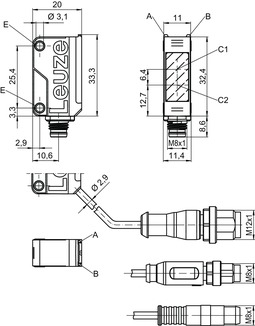 HT46C/PX-200-M12 背景抑制按壓按鈕 商品編號： 50127052
