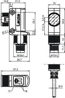 FT28.3/4P-M12 增強(qiáng)型漫反射光電傳感器 商品編號： 50122590